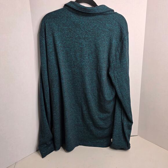 Marc Anthony, Slim Fit Teal Green Quarter button down pull over, Men's XL - Picture 3 of 6